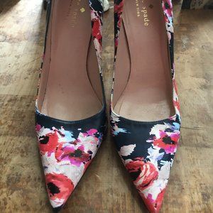 Kate Spade Floral Heels, Size 8